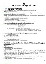 Giáo án Đề cương ôn tập sử 7 học kì 1